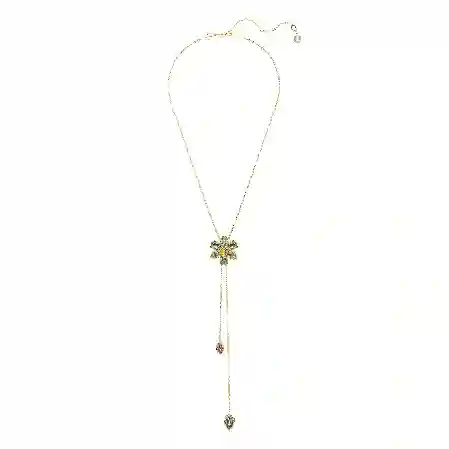 Resim Idyllia Y Kolye Ucu, Karışık kesimler, Çiçek, Çok renkli, Altın rengi kaplama