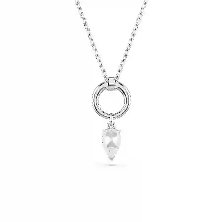 Resim Mesmera Kolye, Armut kesim, Beyaz, Rodyum kaplama