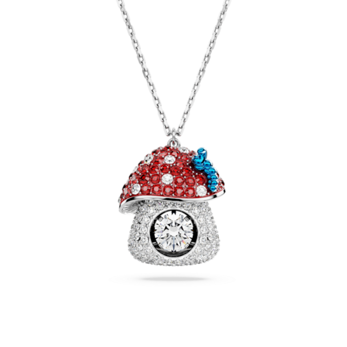Resim Alice in Wonderland Kolye, Mantar, Kırmızı, Rodyum kaplama