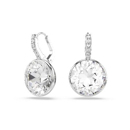 Resim Millenia damla küpeler, Yuvarlak kesim, Beyaz, Rodyum kaplama