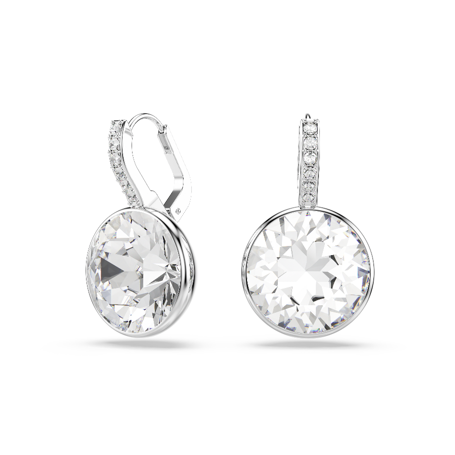 Resim Millenia damla küpeler, Yuvarlak kesim, Beyaz, Rodyum kaplama