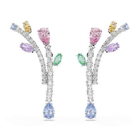 Resim Ariana Grande x Swarovski damla küpeler, Karışık kesimler, Çok renkli, Rodyum kaplama