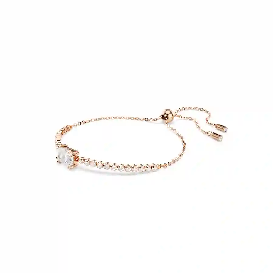 Resim Matrix Tennis bileklik, Karışık kesimler, Beyaz, Pembe altın rengi kaplama