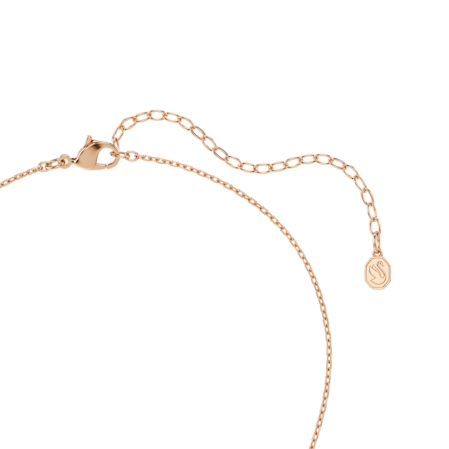 Resim Dextera Kolye, Yuvarlak kesim, Beyaz, Pembe altın rengi kaplama