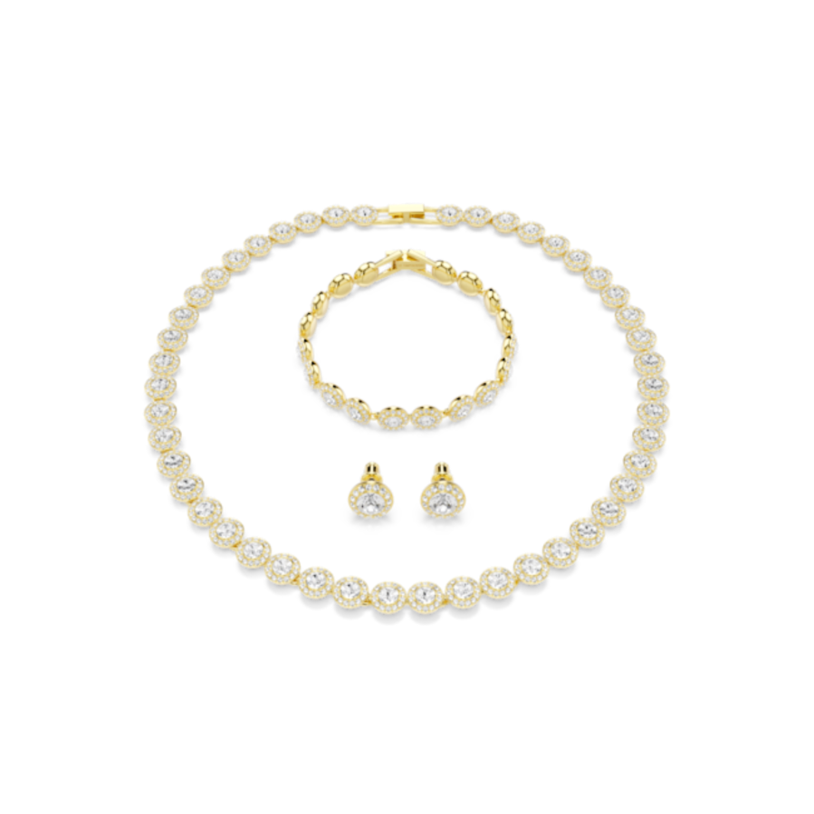 Resim Una Angelic Set, Set (3), Yuvarlak kesim, Beyaz, Altın rengi kaplama