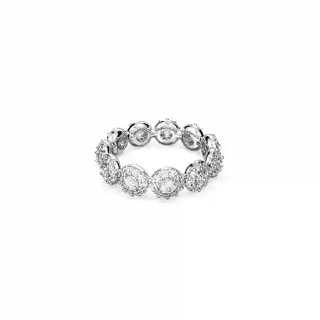 Resim Una Angelic Yüzük, Yuvarlak kesim, Beyaz, Rodyum kaplama