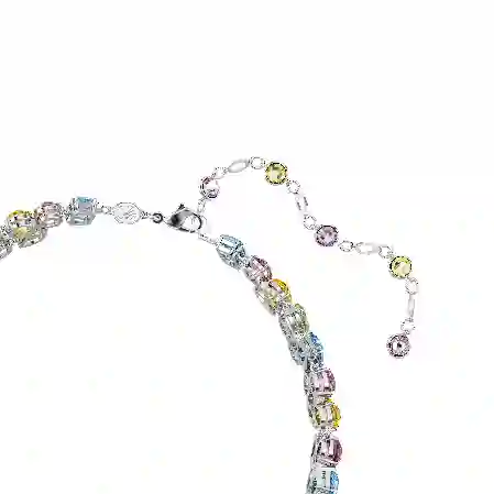 Resim Gema Gerdanlık, Karışık kesimler, Çok renkli, Rodyum kaplama