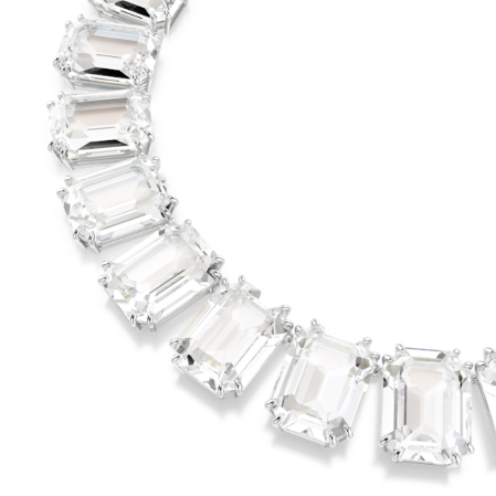 Resim Millenia Kolye, Sekizgen kesim, Beyaz, Rodyum kaplama