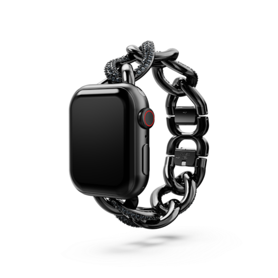 Resim Sparkling Zincir kordon, Apple Watch® 40 mm ve 41 mm ile uyumlu, Siyah, Siyah yüzey
