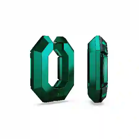 Resim Lucent halka küpeler, Sekizgen şekil, Küçük, Yeşil