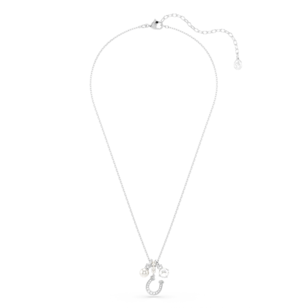 Resim Symbolica Kolye, Kristal inci, Yuvarlak kesim, Pavé, At Nalı, Beyaz, Rodyum kaplama