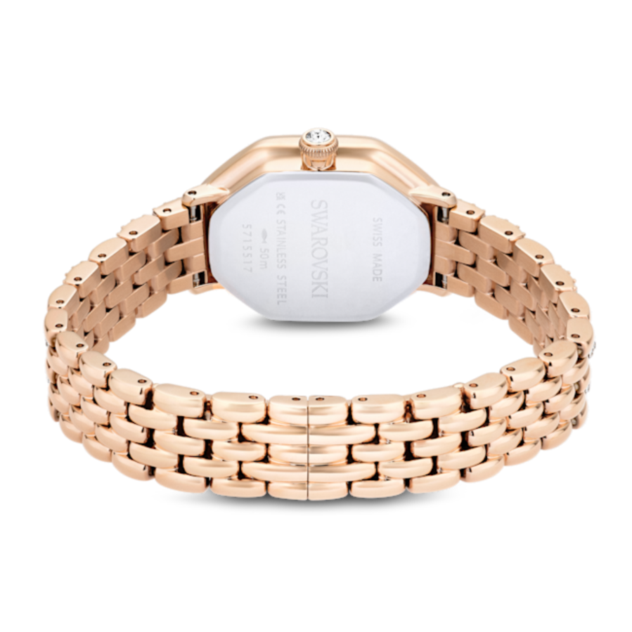 Resim Dextera Octagon Saat, İsviçre Üretimi, Metal bileklik, Altın Rengi, Pembe altın rengi yüzey