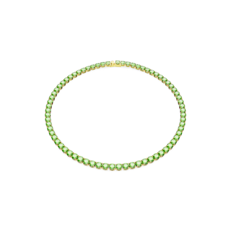 Resim Matrix Tennis Kolye, Yuvarlak kesim, Orta, Yeşil, Altın rengi kaplama