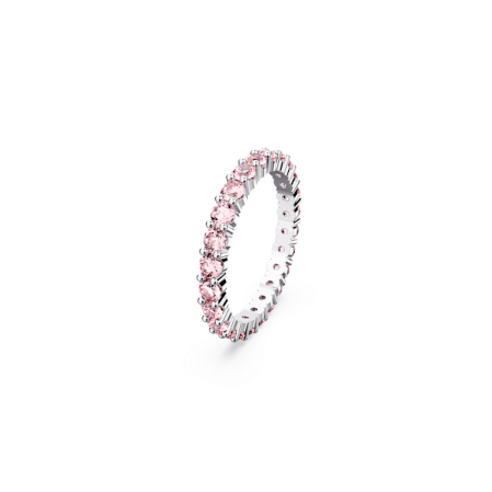 Resim Matrix Yüzük, Yuvarlak kesim, Pembe, Rodyum kaplama