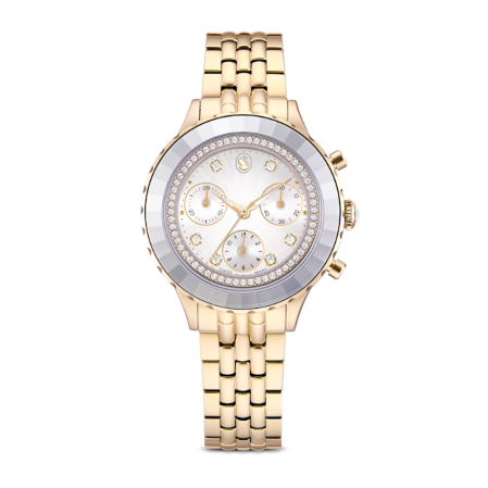 Resim Octea chrono Saat, İsviçre Üretimi, Metal bileklik, Altın Rengi, Şampanya altın rengi yüzey