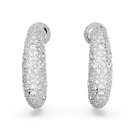 Resim Luna damla küpeler, Ay, Beyaz, Rodyum kaplama