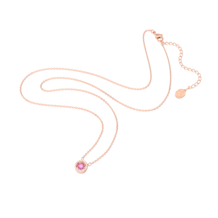 Resim Una Kolye Ucu, Yuvarlak kesim, Uzun, Mor, Pembe altın rengi kaplama