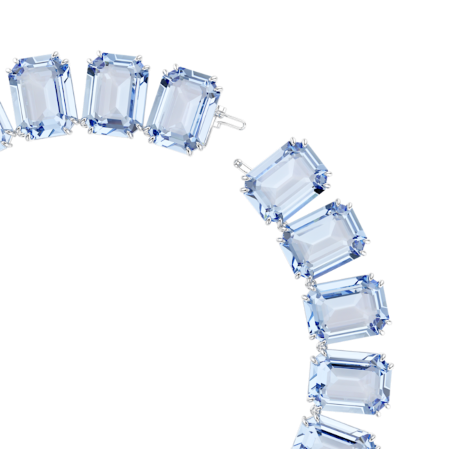 Resim Una Kolye, Sekizgen kesim, Mavi, Rodyum kaplama