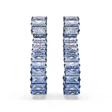 Resim Matrix damla küpeler, Baget kesim, Mavi, Rutenyum kaplama