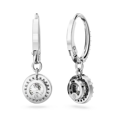 Resim Constella damla küpeler, Yuvarlak kesim, Pavé, Beyaz, Rodyum kaplama