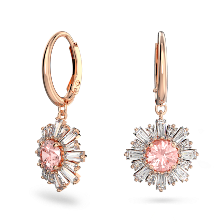 Resim Idyllia damla küpeler, Karışık kesimler, Güneş, Pembe, Pembe altın rengi kaplama