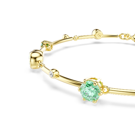 Resim Constella Bileklik, Karışık kesimler, Yeşil, Altın rengi kaplama