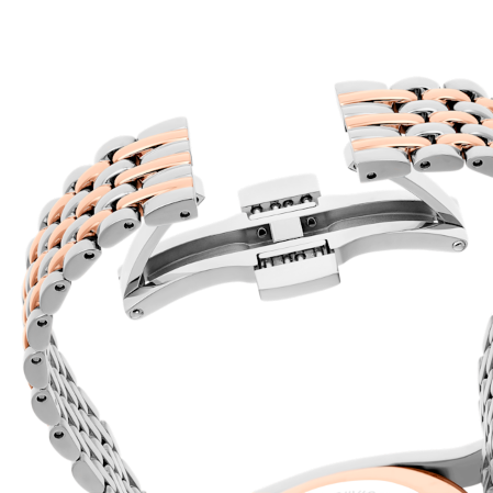 Resim Crystalline aura Saat, İsviçre Üretimi, Metal bileklik, Rose Altın tonu, Karışık metal yüzey