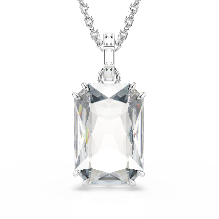 Resim Millenia Kolye, Sekizgen kesim, Beyaz, Rodyum kaplama