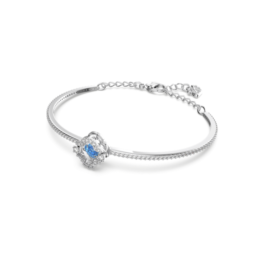 Resim Una Bileklik, Yonca, Mavi, Rodyum kaplama