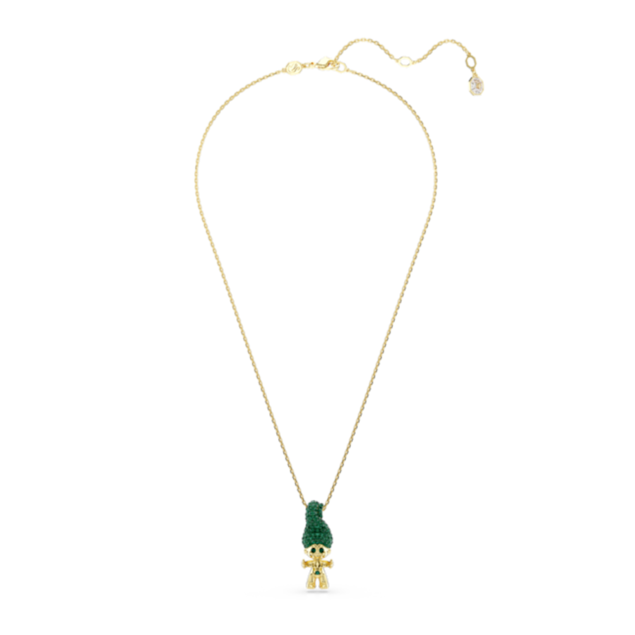 Resim Good Luck Trolls Kolye, Troll, Yeşil, Altın rengi kaplama