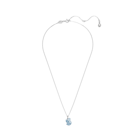 Resim Swarovski Iconic Swan Kolye, Kuğu, Küçük, Mavi, Rodyum kaplama