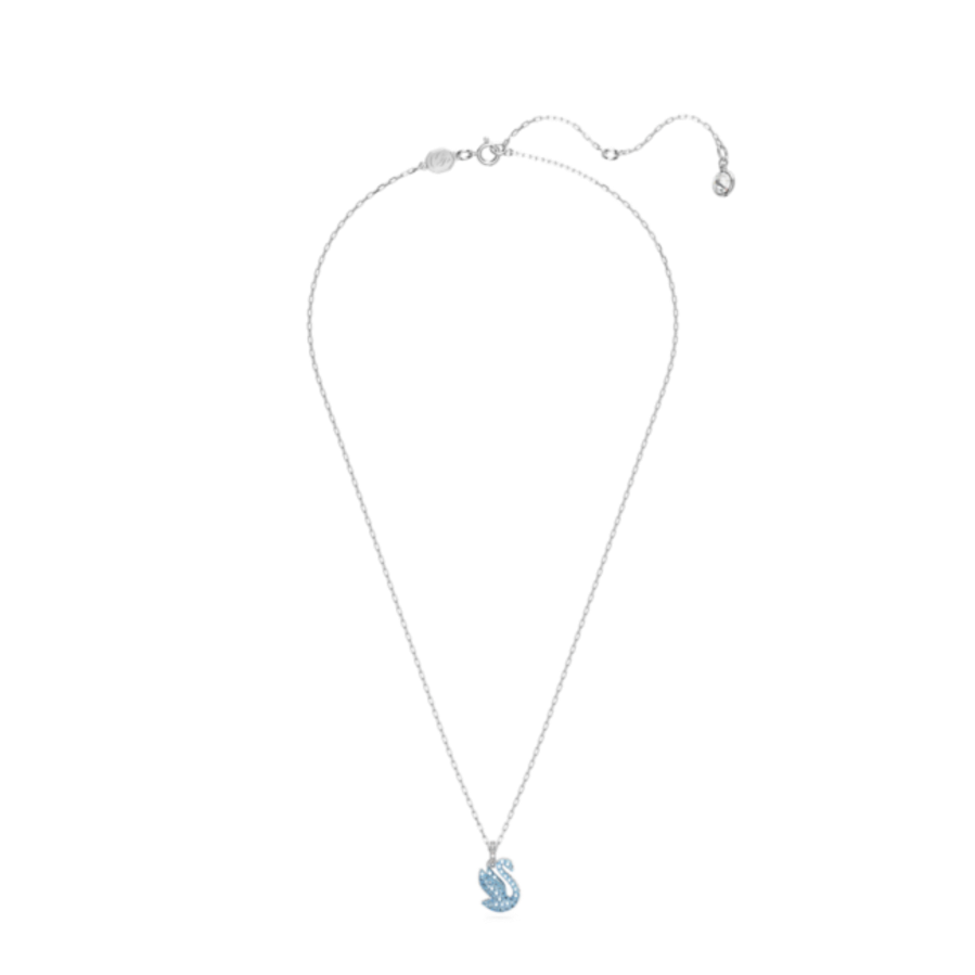 Resim Swarovski Iconic Swan Kolye, Kuğu, Küçük, Mavi, Rodyum kaplama