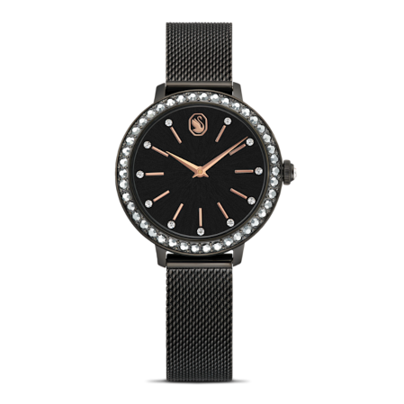 Resim Certa Saat, Metal bileklik, Siyah, Siyah yüzey