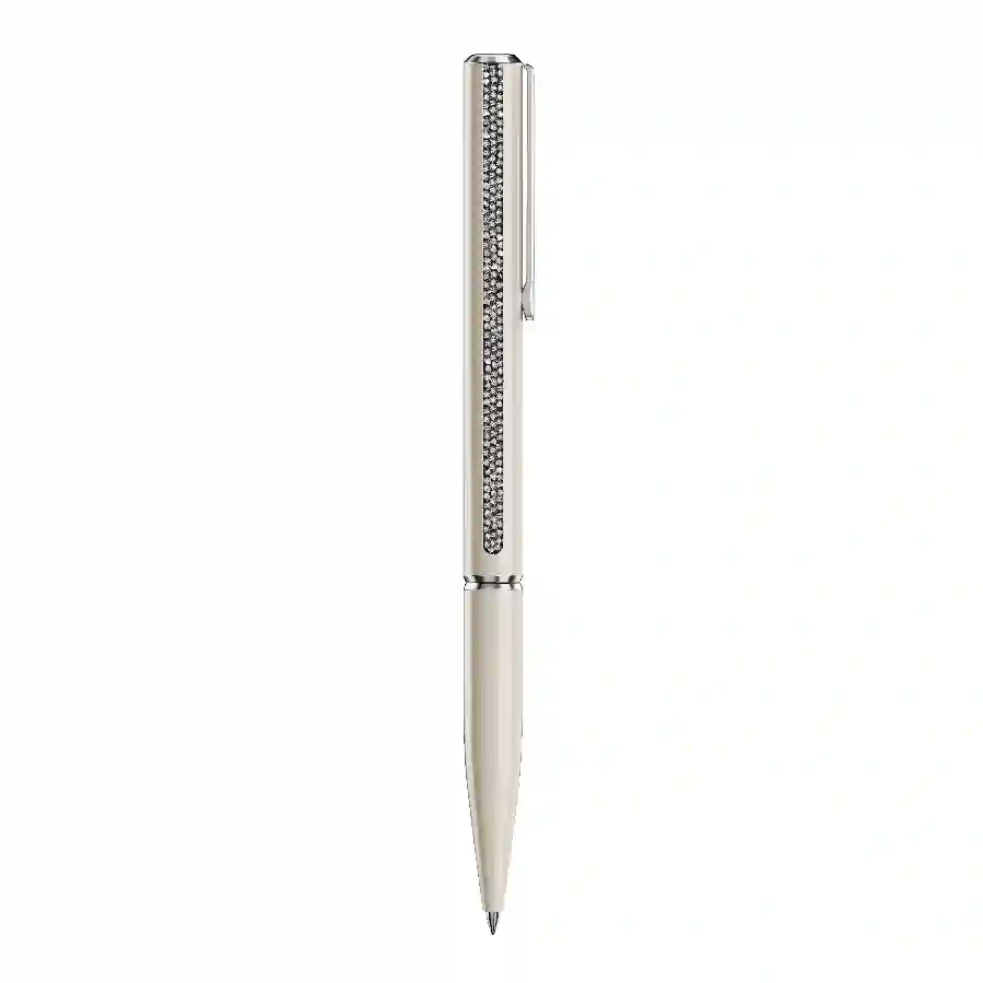 Resim Crystal Shimmer Glide Tükenmez Kalem, Bej, Bej lakeli, krom kaplama