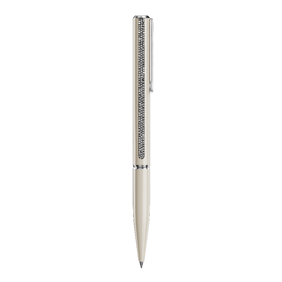 Resim Crystal Shimmer Glide Tükenmez Kalem, Bej, Bej lakeli, krom kaplama