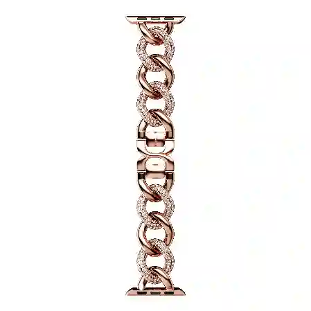 Resim Zincir kordon, Apple Watch® 40 mm ve 41 mm ile uyumlu, Rose Altın tonu, Pembe altın rengi yüzey