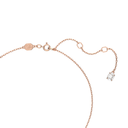 Resim Constella Kolye, Yuvarlak kesim, Beyaz, Pembe altın rengi kaplama