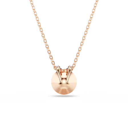 Resim Bella V Kolye, Yuvarlak kesim, Pembe, Pembe altın rengi kaplama