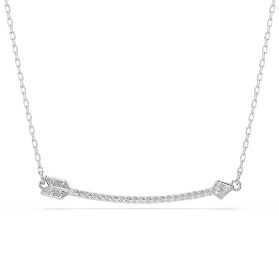 Resim Idyllia Kolye, Karışık kesimler, Ok, Beyaz, Rodyum kaplama