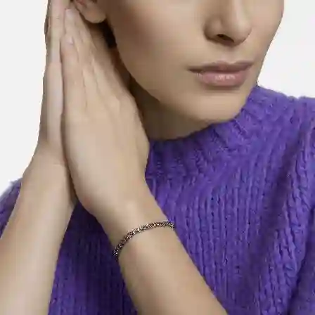 Resim Matrix Tennis Bileklik, Yuvarlak kesim, Gri, Rutenyum kaplama