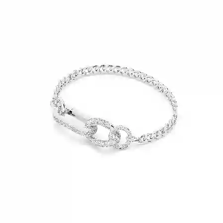 Resim Dextera Bileklik, Pavé, Karışık bağlantılar, Beyaz, Rodyum kaplama