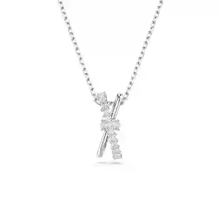 Resim Hyperbola Kolye, Karışık kesimler, Sarmal, Beyaz, Rodyum kaplama