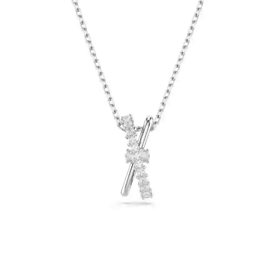 Resim Hyperbola Kolye, Karışık kesimler, Sarmal, Beyaz, Rodyum kaplama