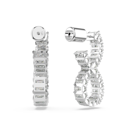 Resim Hyperbola halka küpeler, Infinity, Beyaz, Rodyum kaplama