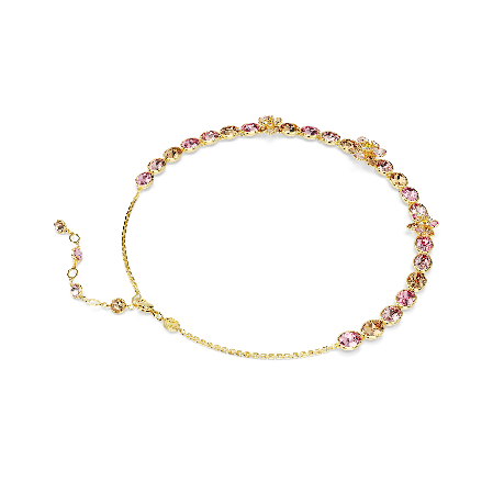 Resim Idyllia Kolye, Karışık kesimler, Çiçek, Çok renkli, Altın rengi kaplama