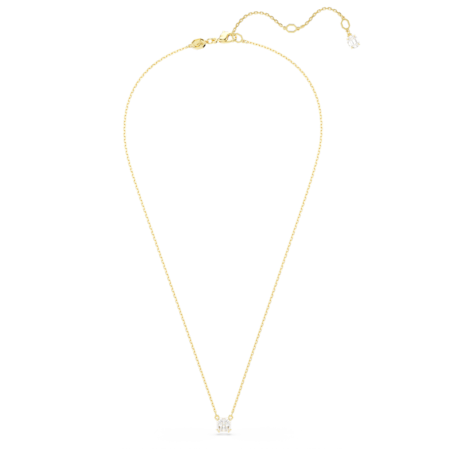 Resim Stilla Attract Kolye, Kare kesim, Beyaz, Altın rengi kaplama