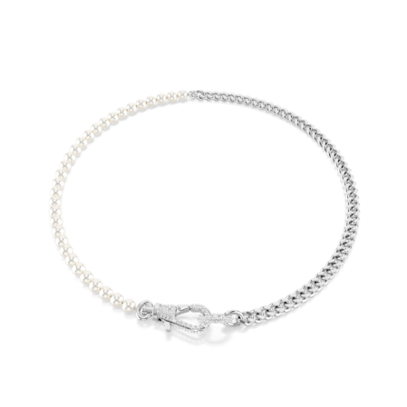 Resim Dextera Kolye, Pavé, Kristal inci, Beyaz, Rodyum kaplama