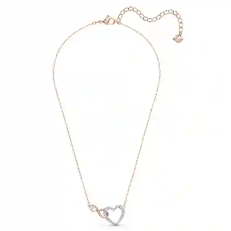 Resim Swarovski Infinity Set, Sonsuzluk ve kalp, Beyaz, Karışık metal yüzey