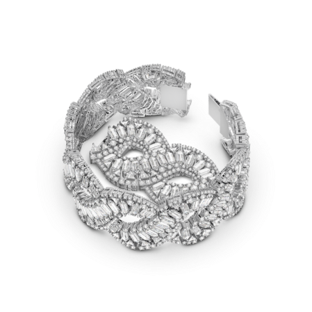 Resim Hyperbola Bileklik, Karışık kesimler, Infinity, Beyaz, Rodyum kaplama