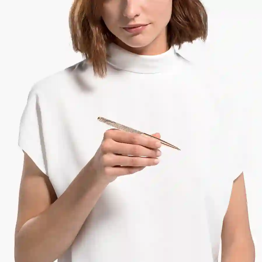 Resim Crystalline Nova Tükenmez Kalem, Rose Altın tonu, Pembe altın rengi kaplama